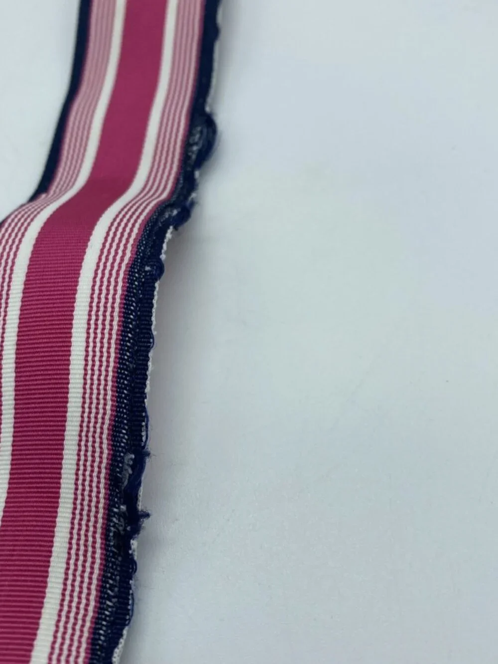 J Crew Pink Blue White Stripe D-Ring Belt Women's Size L End to End 43" - Picture 12 of 14